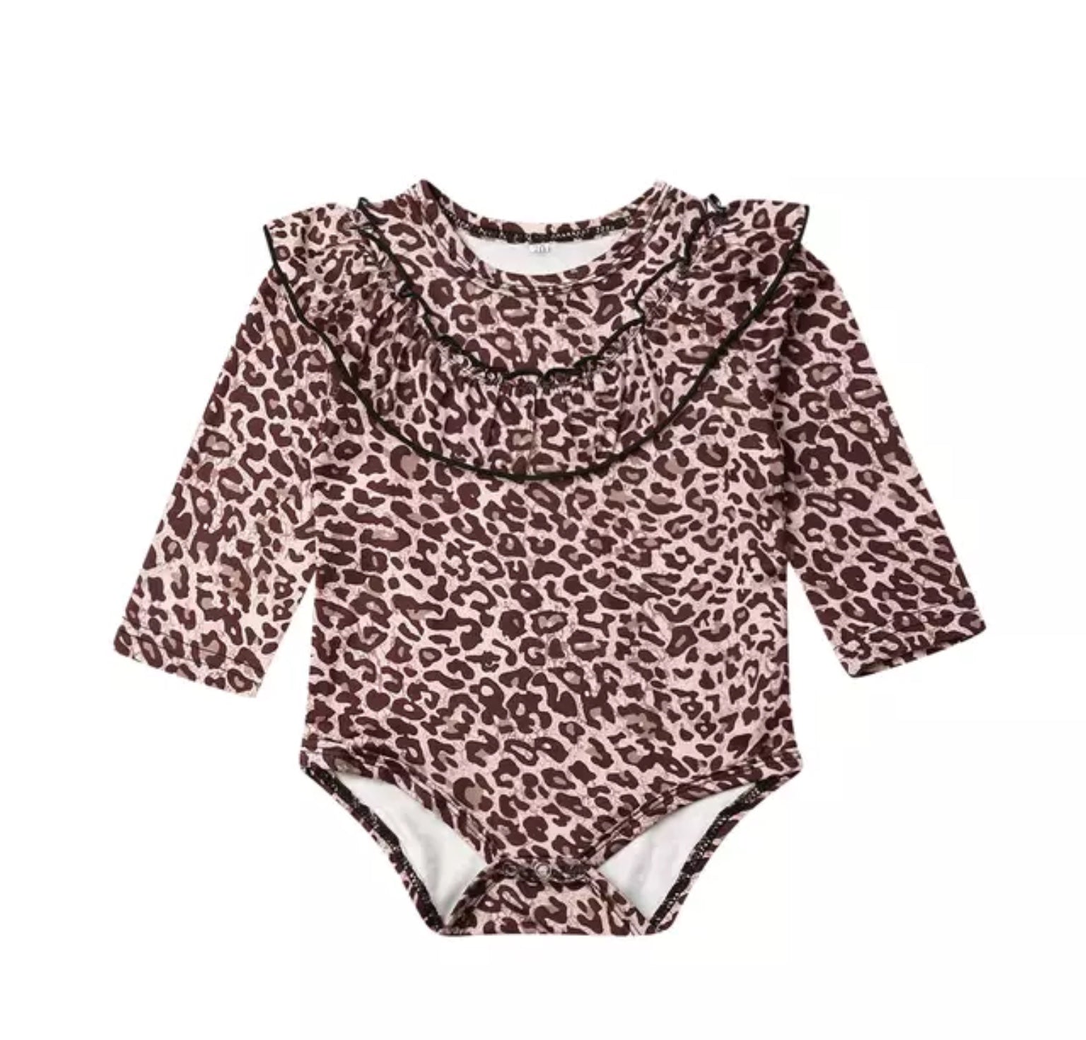 LEOPARD BROWN SPOTTED RUFFLE